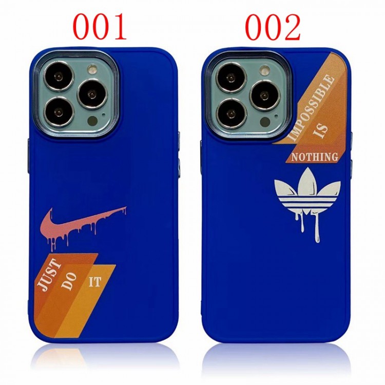 NIKE アイフォン13pro max/13pro/13ケース クラインブルー お洒落 アディダス iPhone12pro/12pro max/12カバー 個性スローガン ブランドiphone11pro max/11pro/11ケース 耐衝撃 キズ防止 メンズ 人気