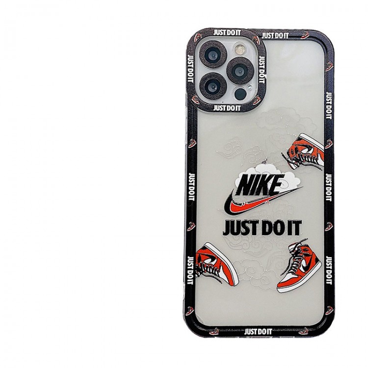 ブランド NIKE アイフォン13pro maxカバー 個性 クリア iphone13pro/13ジャケット型ケース クール 黄変防止 iphone12Pro/12pro maxカバー 大人気柄 ラバー印刷 メンズ iphone11/11pro透明ケース 放熱性よい