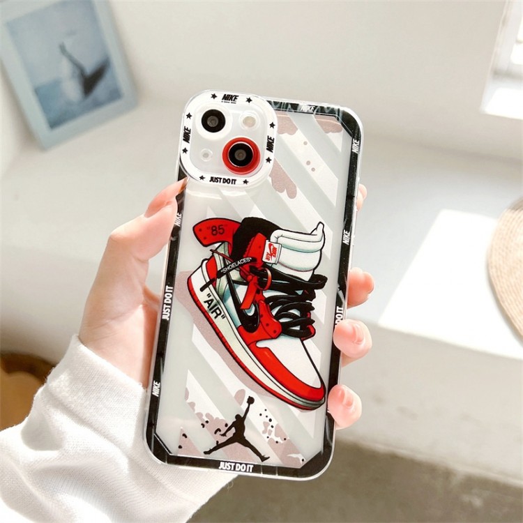 スポーツ ブランド ナイキ iPhone14max/13pro maxケース 個性スニーカー柄 nike コラボ off-white アップル13pro/13スマホカバー 透明デザイン 黄変防止 iphone12/12pro保護ケース 耐衝撃 IPHONE11pro maxカバー 人気 おしゃれ 男女兼用