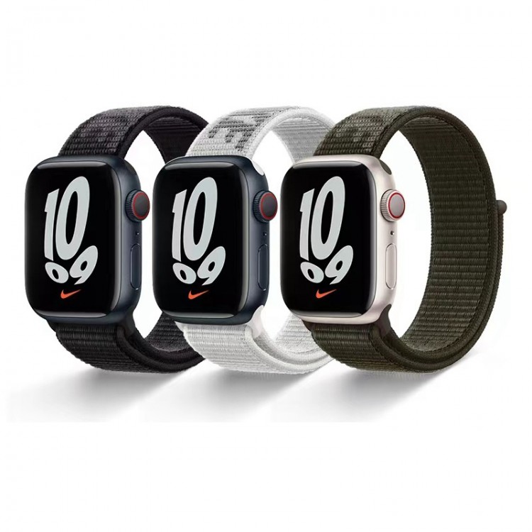 スポーツ ブランド ナイキ IWATCH 8/SE2バンド 耐久性 ナイロン NIKE アップルウォッチ7/6/5/4/3/2/1ベルト 38mm 41mm 42mm 43mm 44mm 45mm ファッション 人気 流行り  フィット オシャレ 男子 若者