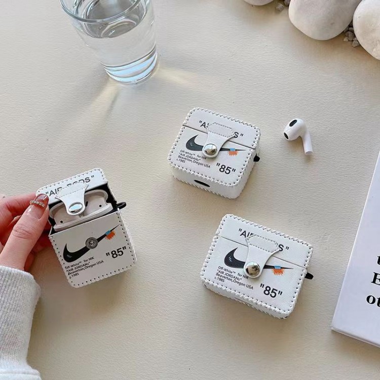 ブランド ナイキ エアーポッズ Pro2/3ケース 上質レザー 保護性 NIKE AIRPODS pro ケース スポーツ風 潮流 大人気 おしゃれ airpods 2/1 保護カバー 落下保護 充電可 ファッション 紛失防止 メンズ