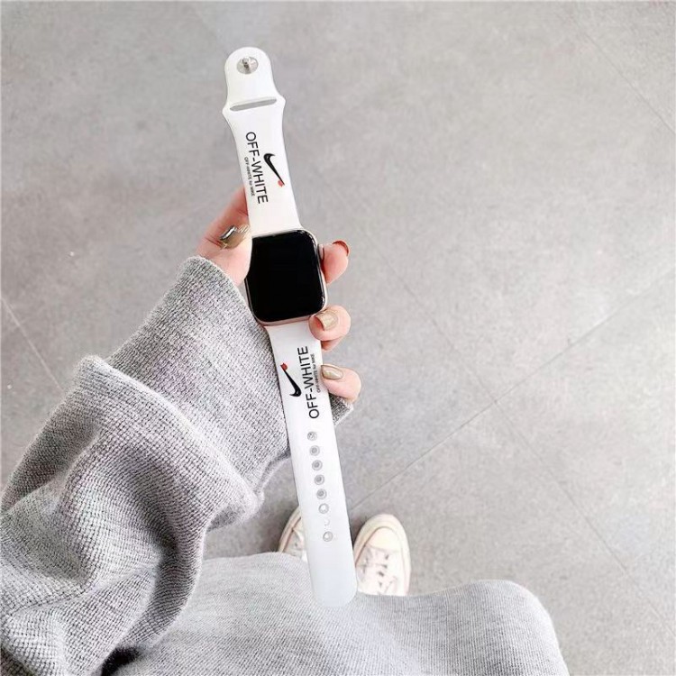 Nike ナイキ Off-White オフホワイト Jordan ジョーダンブランド Apple Watch 9/ultra バンド 華奢革 交換バンド アップルウォッチ ultraブランドベスト男性向けアップルウオッチ se2/7 スポーツベルト 上質Apple Watch ultra/8/7/6ブランドベルト 流行り