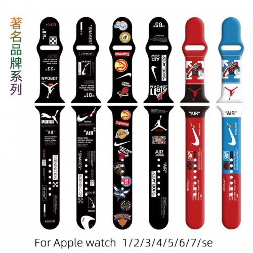 Nike ナイキ CHANEL JORDAN ADIDAS OFF-WHITE ブランド Apple Watch ultra バンド 華奢革 交換バンド アップルウォッチ ultraブランドベスト男性向けアップルウオッチ se2/7 スポーツベルト 上質Apple Watch ultra/8/7/6ブランドベルト 流行り