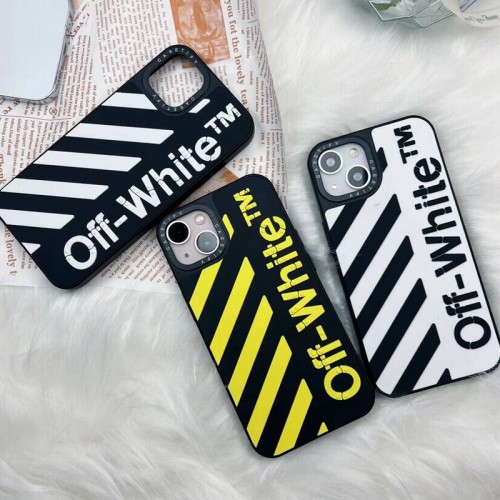 Off-white iphone 14/13/15/12 pro maxケース おしゃれ オフホワイト ...