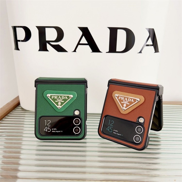 Prada プラダGalaxy Z Flip6 5 4 3ブランドケースメンズブランドギャラクシーz flip4 5 fold5 4 3スマホカバースムーズ高級感galaxy z fold5 4 3ケースハイブランドブランドスマホケース男女兼用