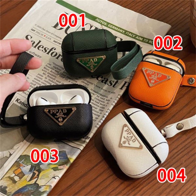 Prada プラダかわいいエアーポッズ4/3/2/1カバー個性スニーカー形のairpods 4 pro2 proケース ブランド 人気ブランドairpods 4 3/プロ2カバーパロディメンズ向けAirPods 4/3/2/1ケースブランドかっこいい