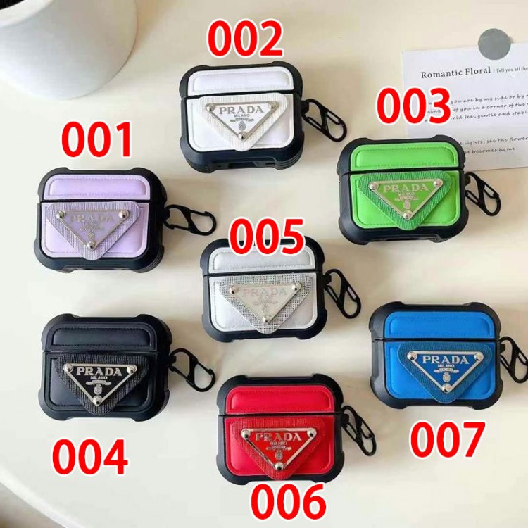 Prada プラダairpods 4 pro2 3カバー 軽量 紛失防止かわいいエアーポッズ4/3/2/1カバー個性スニーカー形のairpods 4 pro2 proケース ブランド 人気メンズ向けAirPods 4/3/2/1ケースブランドかっこいい
