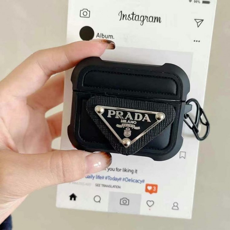 Prada プラダairpods 4 pro2 3カバー 軽量 紛失防止かわいいエアーポッズ4/3/2/1カバー個性スニーカー形のairpods 4 pro2 proケース ブランド 人気メンズ向けAirPods 4/3/2/1ケースブランドかっこいい