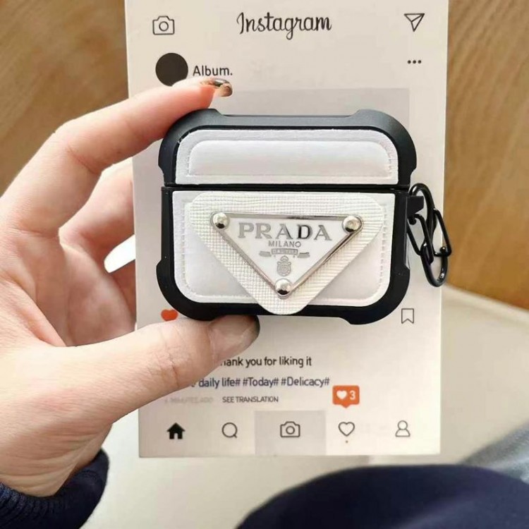 Prada プラダairpods 4 pro2 3カバー 軽量 紛失防止かわいいエアーポッズ4/3/2/1カバー個性スニーカー形のairpods 4 pro2 proケース ブランド 人気メンズ向けAirPods 4/3/2/1ケースブランドかっこいい
