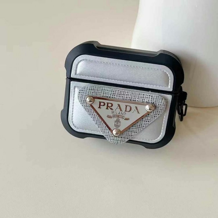 Prada プラダairpods 4 pro2 3カバー 軽量 紛失防止かわいいエアーポッズ4/3/2/1カバー個性スニーカー形のairpods 4 pro2 proケース ブランド 人気メンズ向けAirPods 4/3/2/1ケースブランドかっこいい
