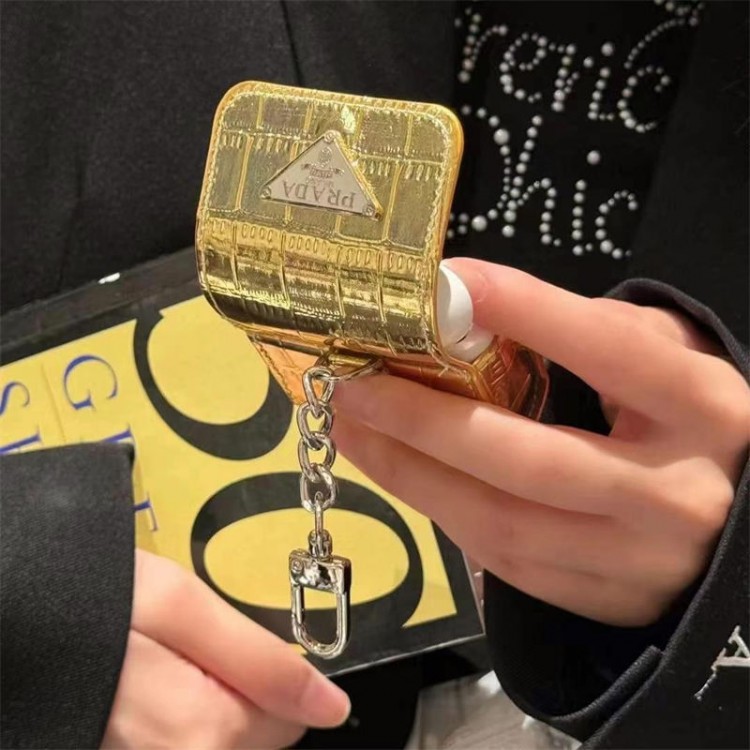 Prada プラダかわいいエアーポッズ4/3/2/1カバー個性プラダairpods 4 pro2 proケース ブランド 人気ブランドプラダairpods 4 3/プロ2カバーパロディメンズ向けAirPods 4/3/2/1ケースブランドかっこいい