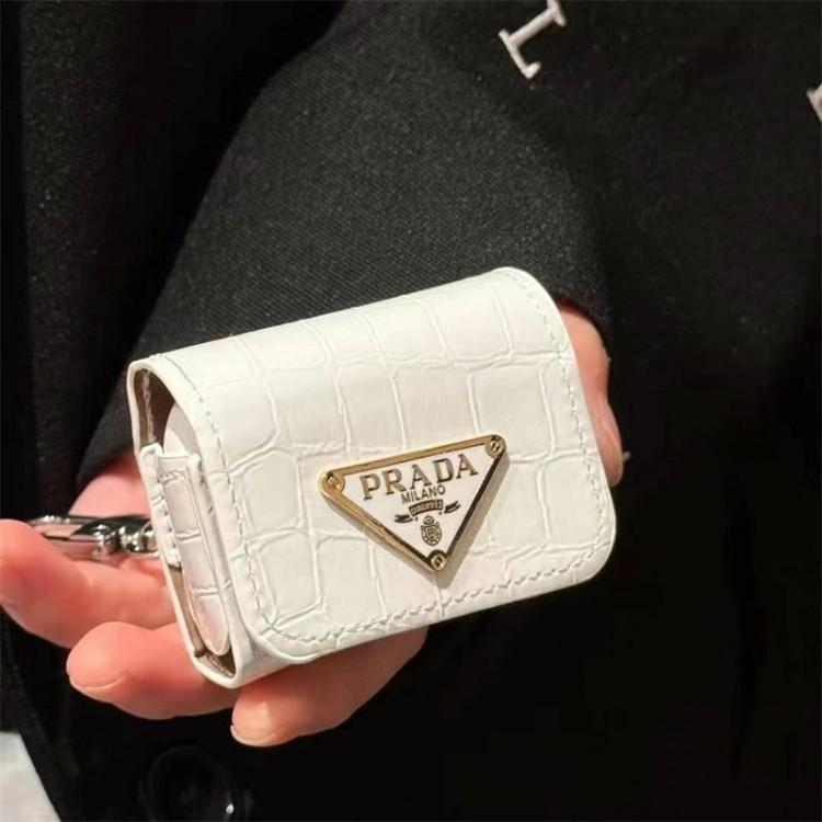 Prada プラダかわいいエアーポッズ4/3/2/1カバー個性プラダairpods 4 pro2 proケース ブランド 人気ブランドプラダairpods 4 3/プロ2カバーパロディメンズ向けAirPods 4/3/2/1ケースブランドかっこいい