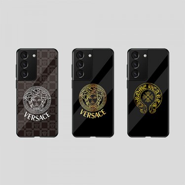 ブランド ヴェルサーチ GALAXY s22ultra/s21+/s21/s21ultra携帯ケース 強化ガラス 耐衝撃 Versace サムスン NOTE20/20ULTRA/S20+/S20ultraスマホカバー 簡約ジャケット型 ビジネス galaxy s20/s10+/note10/note10+ハードカバー 手入れ簡単 メンズ レディース