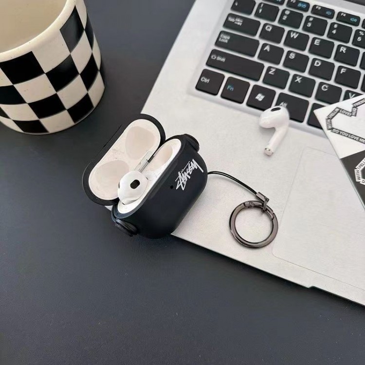 Stussy ステューシーブランドエアーポッズpro2保護ケースAirPods 3ブランドケース 携帯便利 ファッションかわいいエアーポッズ3/2/1カバー個性メンズ向けAirPods 3/2/1ケースブランドかっこいい