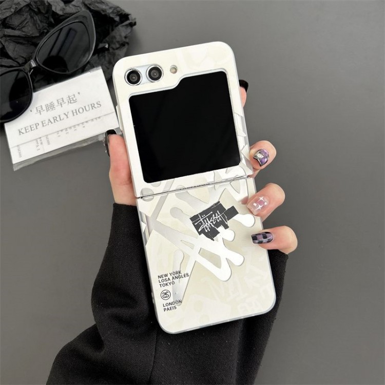 Stussy ステューシーブランドギャラクシーz flip4 5 fold5 4 3スマホカバースムーズ高級感galaxy z fold5 4 3ケースハイブランドブランドスマホケース男女兼用大人っぽい ギャラクシーz fold3/2 4 5ブランドスマホカバー