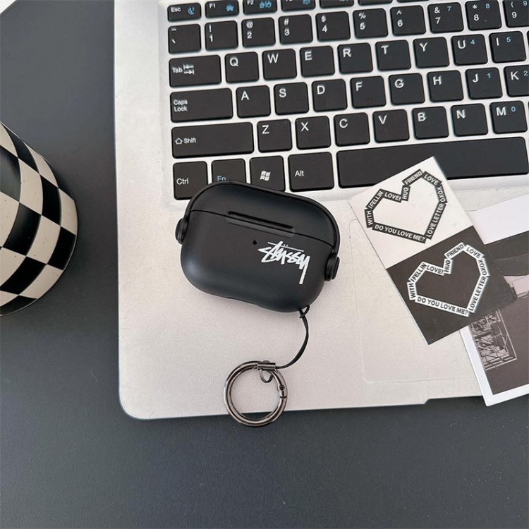 Stussy ステューシーブランドエアーポッズ プロ3 pro2 4 3 2 max保護ケースairpods 4 pro3 pro2 3カバー 軽量 紛失防止AirPods 3 4ブランドケース 携帯便利 ファッションメンズ向けAirPods  Pro3/4/3/2/1ケースブランドかっこいい