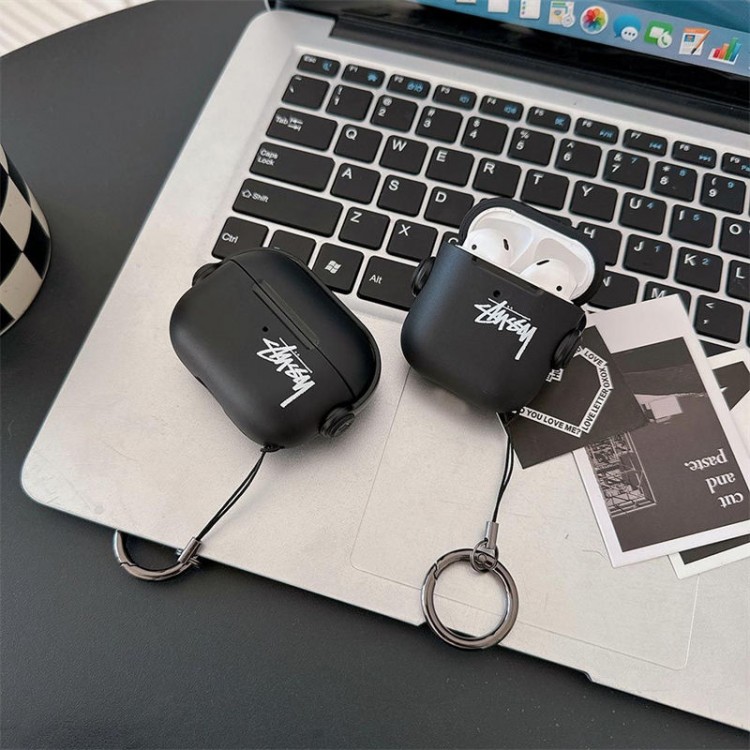 Stussy ステューシーブランドエアーポッズ プロ3 pro2 4 3 2 max保護ケースairpods 4 pro3 pro2 3カバー 軽量 紛失防止AirPods 3 4ブランドケース 携帯便利 ファッションメンズ向けAirPods  Pro3/4/3/2/1ケースブランドかっこいい
