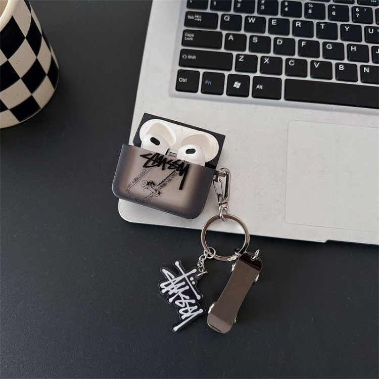 Stussy ステューシーブランドエアーポッズpro2 4 3 2 max保護ケースかわいいエアーポッズ4/3/2/1カバー個性スニーカー形のairpods 4 pro2 proケース ブランド 人気ブランドairpods 4 3/プロ2カバーパロディ