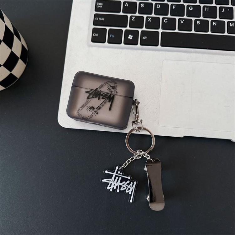 Stussy ステューシーブランドエアーポッズpro2 4 3 2 max保護ケースかわいいエアーポッズ4/3/2/1カバー個性スニーカー形のairpods 4 pro2 proケース ブランド 人気ブランドairpods 4 3/プロ2カバーパロディ