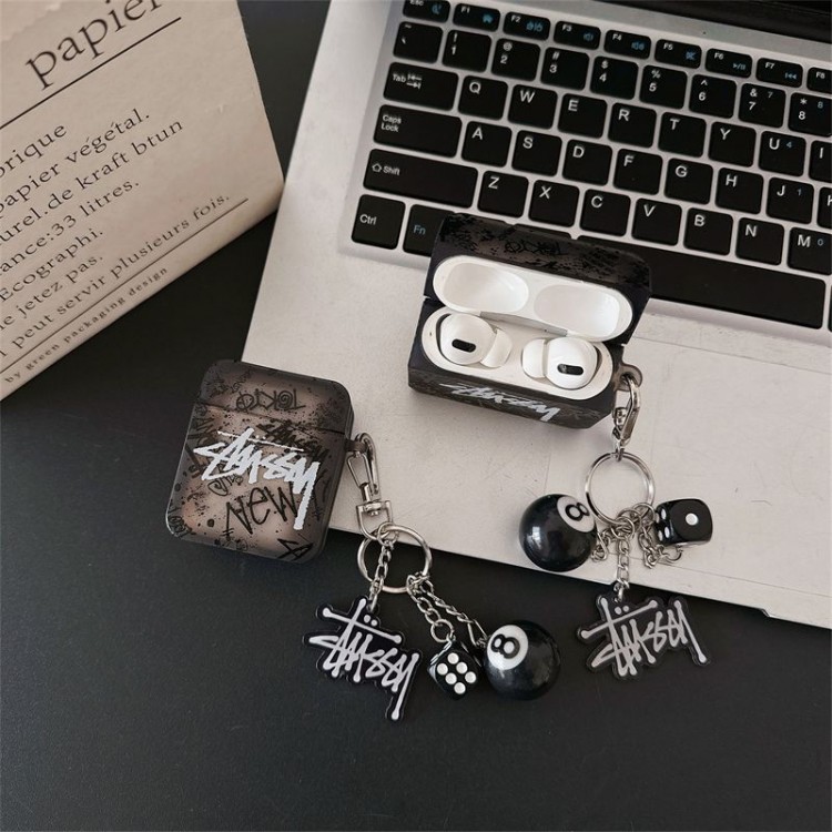 Stussy ステューシーブランドエアーポッズpro2 4 3 2 max保護ケースAirPods 3 4ブランドケース 携帯便利 ファッションかわいいエアーポッズ4/3/2/1カバー個性スニーカー形のairpods 4 pro2 proケース ブランド 人気