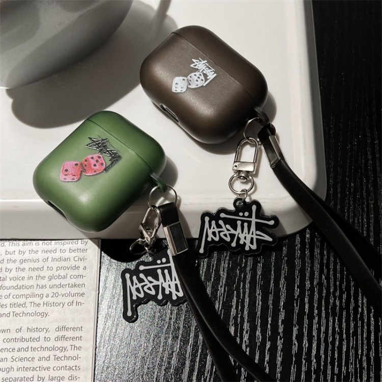 Stussy ステューシーairpods 4 pro2 3カバー 軽量 紛失防止かわいいエアーポッズ4/3/2/1カバー個性スニーカー形のairpods 4 pro2 proケース ブランド 人気メンズ向けAirPods 4/3/2/1ケースブランドかっこいい