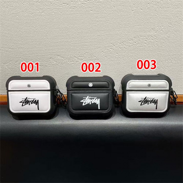Stussy ステューシーかわいいエアーポッズ4/3/2/1カバー個性スニーカー形のairpods 4 pro2 proケース ブランド 人気メンズ向けAirPods 4/3/2/1ケースブランドかっこいいブランド若者オシャレエアーポッズ4 3 pro2/proケース耐衝撃