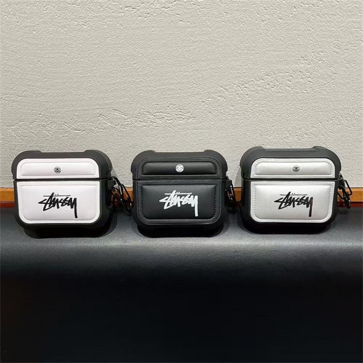 Stussy ステューシーかわいいエアーポッズ4/3/2/1カバー個性スニーカー形のairpods 4 pro2 proケース ブランド 人気メンズ向けAirPods 4/3/2/1ケースブランドかっこいいブランド若者オシャレエアーポッズ4 3 pro2/proケース耐衝撃