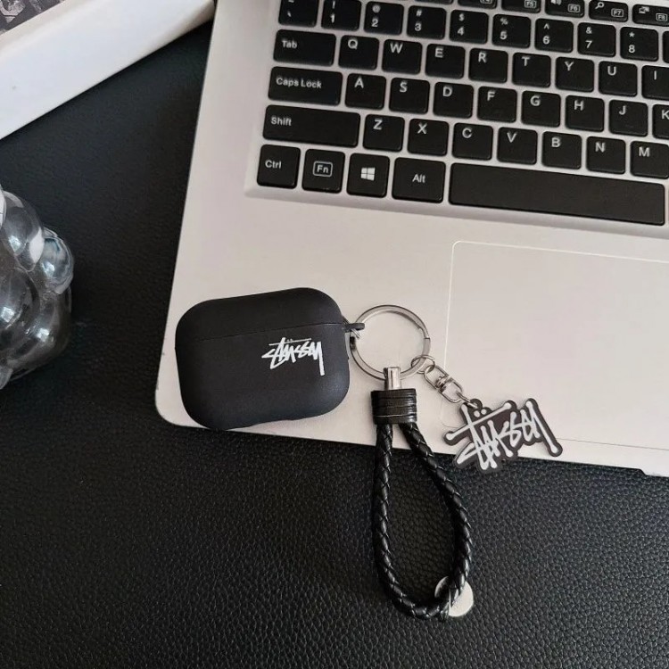 Stussy ステューシーブランドエアーポッズ プロ3 pro2 4 3 2 max保護ケースairpods 4 pro3 pro2 3カバー 軽量 紛失防止AirPods 3 4ブランドケース 携帯便利 ファッションブランド若者オシャレエアーポッズ4 3 pro2/proケース耐衝撃