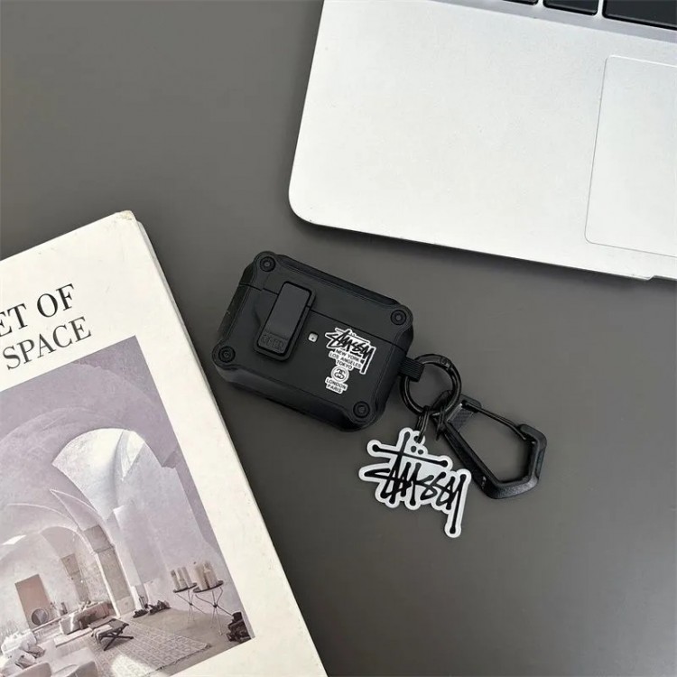 Stussy ステューシーブランドエアーポッズ プロ3 pro2 4 3 2 max保護ケースairpods 4 pro3 pro2 3カバー 軽量 紛失防止AirPods 3 4ブランドケース 携帯便利 ファッションスニーカー形のairpods 4 pro2 pro3ケース ブランド 人気