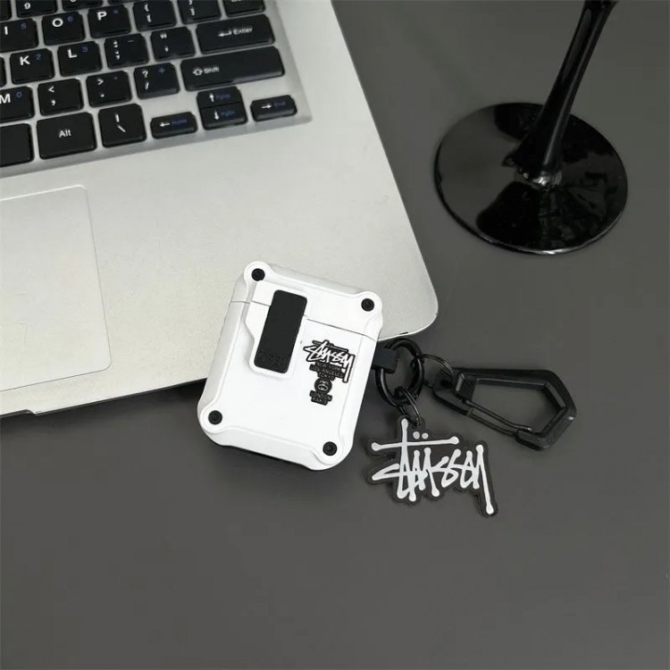 Stussy ステューシーブランドエアーポッズ プロ3 pro2 4 3 2 max保護ケースairpods 4 pro3 pro2 3カバー 軽量 紛失防止AirPods 3 4ブランドケース 携帯便利 ファッションスニーカー形のairpods 4 pro2 pro3ケース ブランド 人気