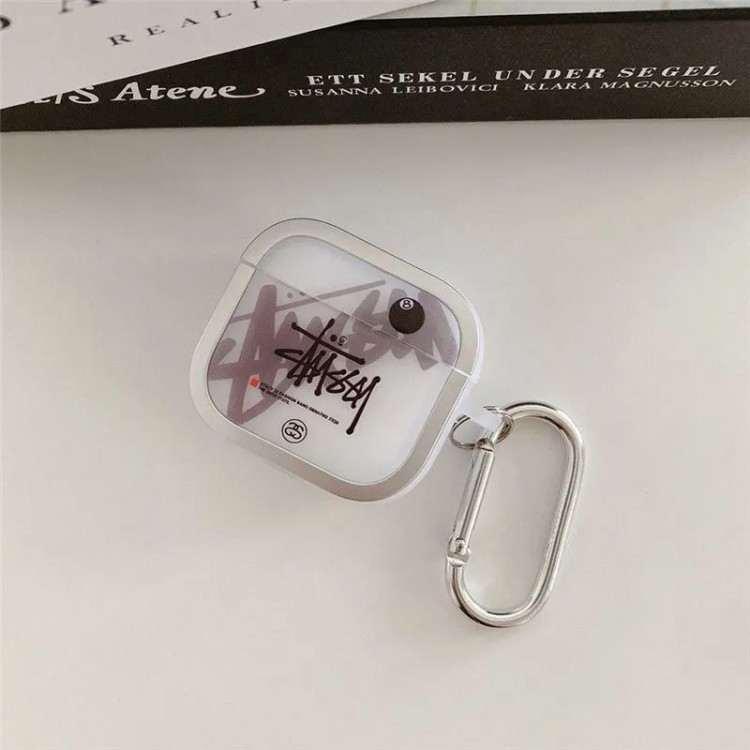 Stussy ステューシーairpods 4 pro3 pro2 3カバー 軽量 紛失防止ブランドairpods 4 3/プロ2/ プロ3カバーパロディメンズ向けAirPods  Pro3/4/3/2/1ケースブランドかっこいいブランド若者オシャレエアーポッズ4 3 pro2/proケース耐衝撃