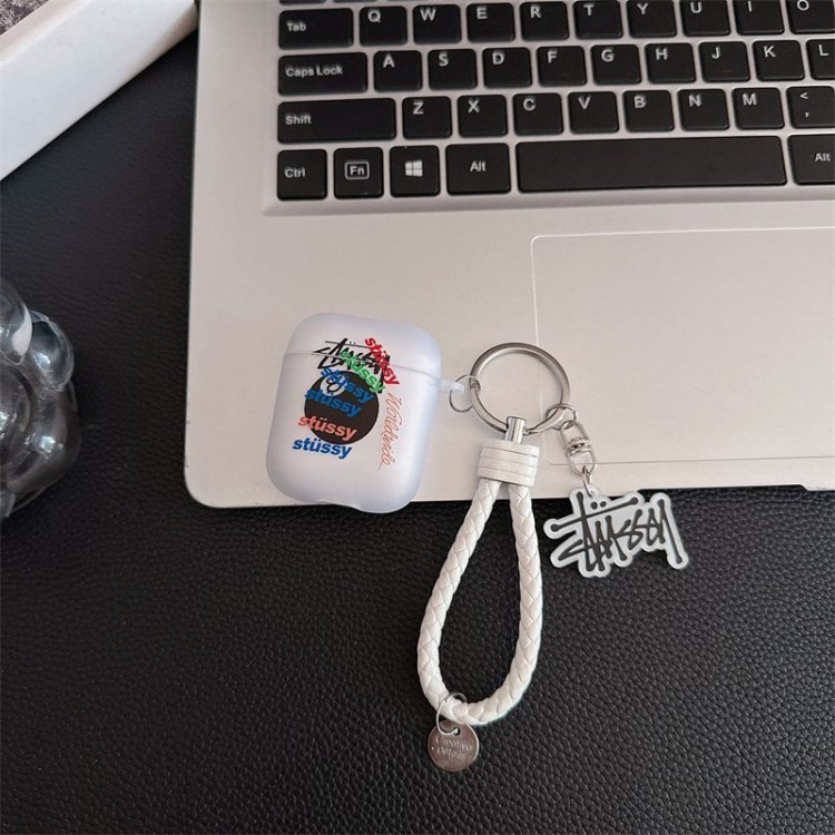 Stussy ステューシーブランドエアーポッズ プロ3 pro2 4 3 2 max保護ケースairpods 4 pro3 pro2 3カバー 軽量 紛失防止AirPods 3 4ブランドケース 携帯便利 ファッションメンズ向けAirPods  Pro3/4/3/2/1ケースブランドかっこいい
