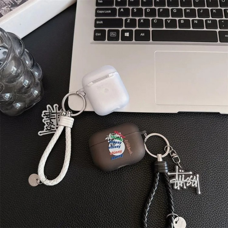 Stussy ステューシーブランドエアーポッズ プロ3 pro2 4 3 2 max保護ケースairpods 4 pro3 pro2 3カバー 軽量 紛失防止AirPods 3 4ブランドケース 携帯便利 ファッションメンズ向けAirPods  Pro3/4/3/2/1ケースブランドかっこいい