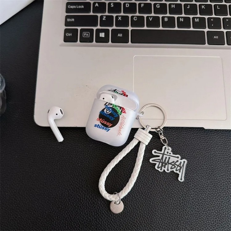 Stussy ステューシーブランドエアーポッズ プロ3 pro2 4 3 2 max保護ケースairpods 4 pro3 pro2 3カバー 軽量 紛失防止AirPods 3 4ブランドケース 携帯便利 ファッションメンズ向けAirPods  Pro3/4/3/2/1ケースブランドかっこいい