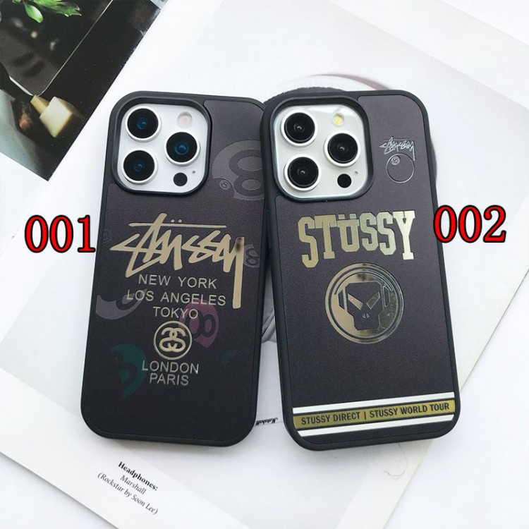 Stussy ステューシーアイフォン16 pro max 17 AIR 15 14 16 plusハイブランドケースiPhone 16 15 plus 16 17pro max Airブランドスマホケース芸能人愛用するブランドアイフォン17 16 pro15 16 pro maxケースカバー