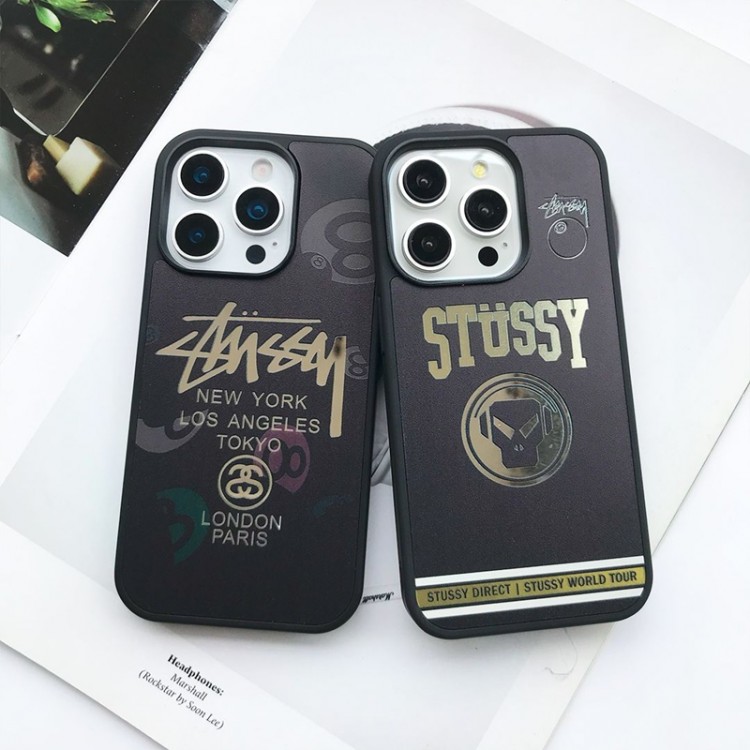 Stussy ステューシーアイフォン16 pro max 17 AIR 15 14 16 plusハイブランドケースiPhone 16 15 plus 16 17pro max Airブランドスマホケース芸能人愛用するブランドアイフォン17 16 pro15 16 pro maxケースカバー