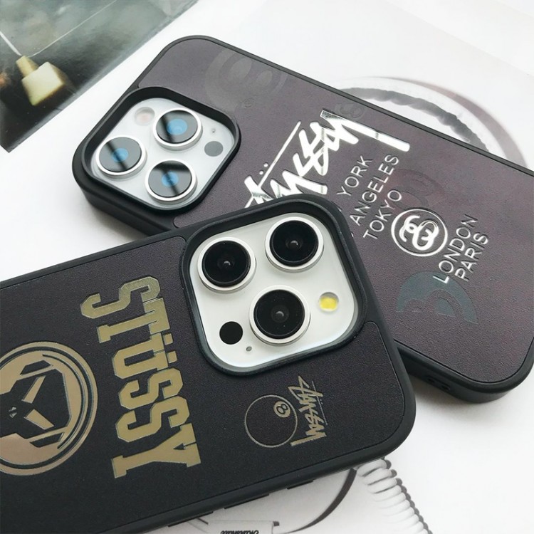 Stussy ステューシーアイフォン16 pro max 17 AIR 15 14 16 plusハイブランドケースiPhone 16 15 plus 16 17pro max Airブランドスマホケース芸能人愛用するブランドアイフォン17 16 pro15 16 pro maxケースカバー