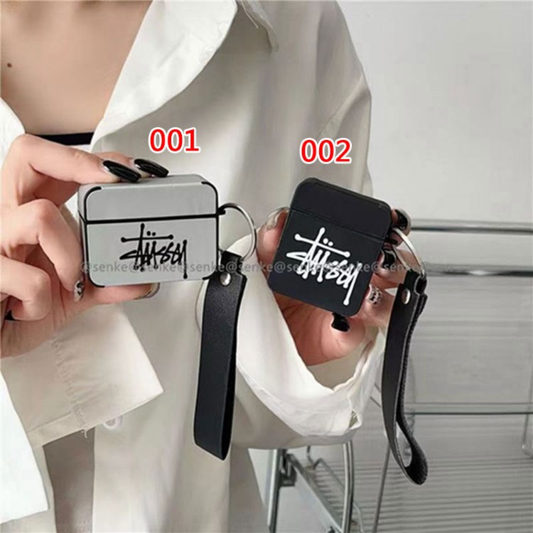 Stussy ステューシーブランドエアーポッズpro2 4 3 2 max保護ケースAirPods 3 4ブランドケース 携帯便利 ファッションかわいいエアーポッズ4/3/2/1カバー個性スニーカー形のairpods pro2 proケース ブランド 人気