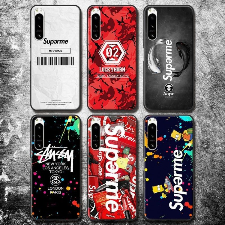 Supreme シュプリームエクスペリア 5 ivスマホカバー全機種対応xperia 1 ivブランドスマホケースエクスペリアace iiiケースブランド男女向けブランドエクスペリア 10/1 iiiケースパロディ