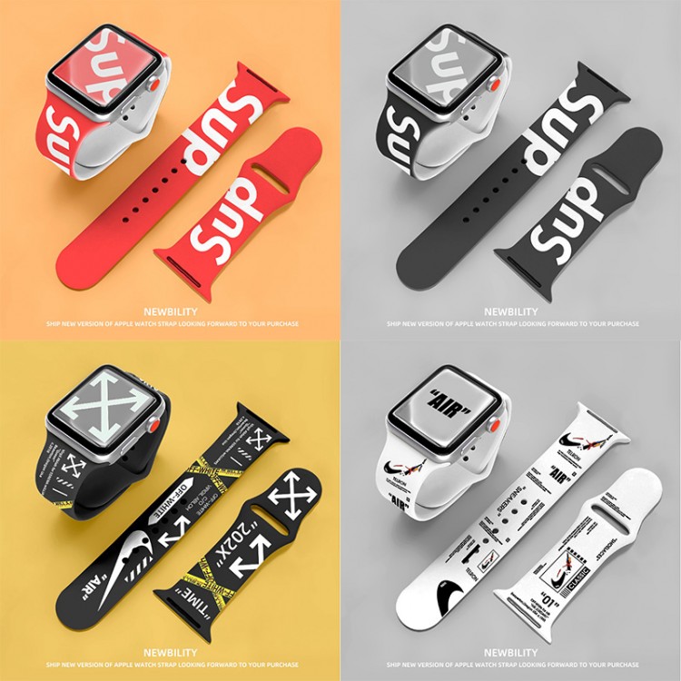 Nike ナイキ Supreme シュプリーム Off-White オフホワイト アップルウォッチ ultraブランドベスト高級感 Apple Watch se2/6/5/4/3/2/1ベルト 軽量 フィット 通気性ハイブランドアップルウォッチ 8/se2革ベルト 耐久性Apple Watch ultra/8/7/6ブランドベルト 流行り