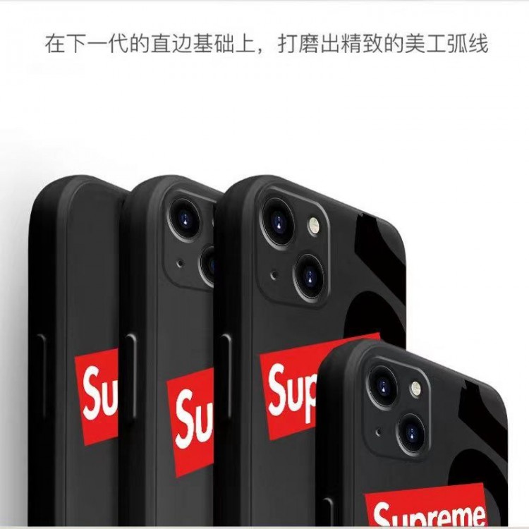 Supreme シュプリームブランドiPhone15 14pro maxケースメンズ芸能人愛用するブランドアイフォン15 14 proケースカバーアップル15/14 pro max plusケース全機種対応パロディ