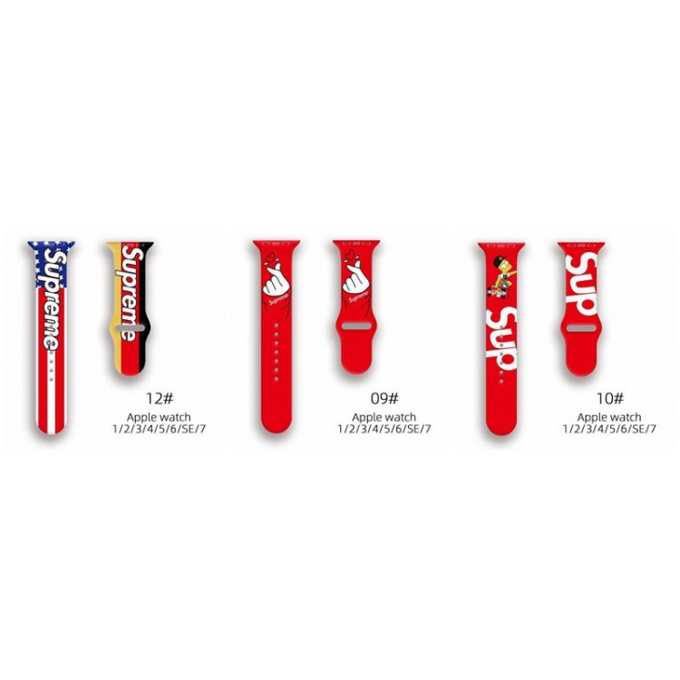 Supreme シュプリーム アップルウォッチ ultraブランドベストハイブランドアップルウォッチ 8/se2革ベルト 耐久性ブランドiwatch 7バンド 丈夫Apple Watch ultra/8/7/6ブランドベルト 流行り