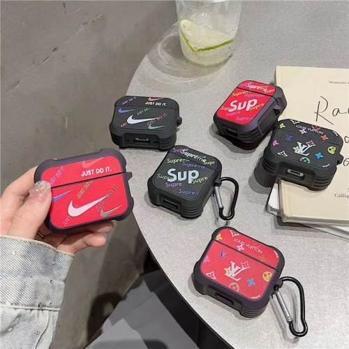 Supreme シュプリーム Lv ルイヴィトン Nike ナイキAirPods 3ブランドケース 携帯便利 ファッションブランドairpods 3/プロカバーパロディメンズ向けAirPods 3/2/1ケースブランドかっこいいブランド若者オシャレエアーポッズpro2/proケース耐衝撃