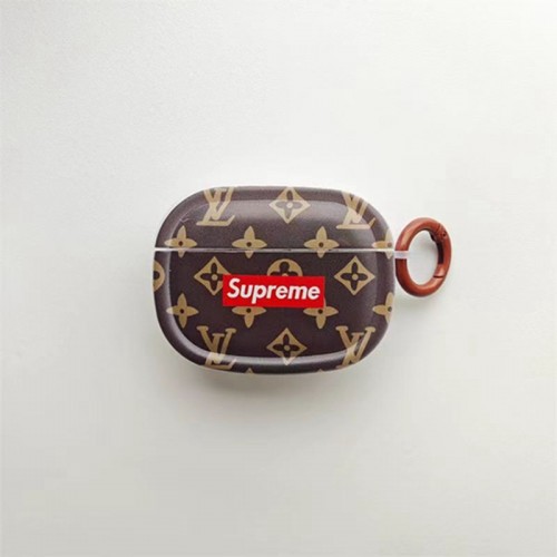 Lv ルイヴィトン Supreme シュプリームブランドエアーポッズpro2保護ケースAirPods 3ブランドケース 携帯便利 ファッションスニーカー形のairpods pro2ケース ブランド 人気メンズ向けAirPods 3/2/1ケースブランドかっこいい