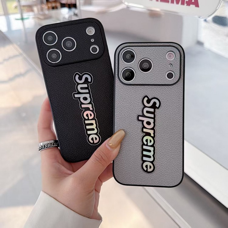 Supreme シュプリームブランドiPhone air 16 17 pro 15 16pro max ケースメンズアイフォン16 pro max 17 AIR 15 14 16 plusハイブランドケースiPhone 16 15 plus 16 17pro max Airブランドスマホケース