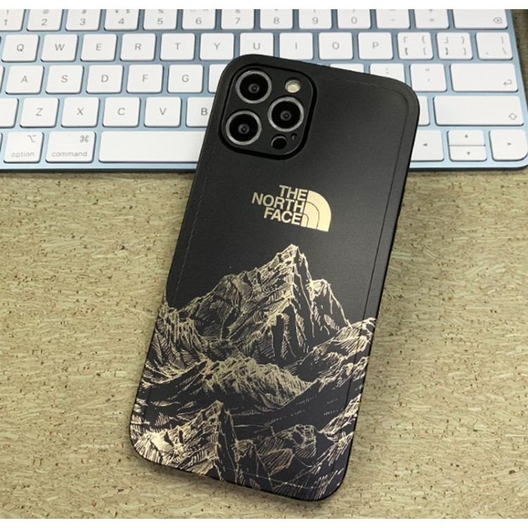 ブランド The North Face アイフォン13/13pro/13pro max保護カバー 個性 フィット 着脱便利 ザノースフェイス iphone12Pro/12/12pro maxソフトケースおしゃれ 雪山柄 メッキ加工 iphone11pro/11pro max/11カバー 流行り 手入れ安い 傷防止 メンズ レディース