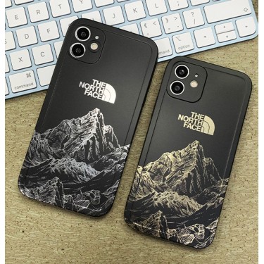 ブランド The North Face アイフォン13/13pro/13pro max保護カバー 個性 フィット 着脱便利 ザノースフェイス iphone12Pro/12/12pro maxソフトケースおしゃれ 雪山柄 メッキ加工 iphone11pro/11pro max/11カバー 流行り 手入れ安い 傷防止 メンズ レディース