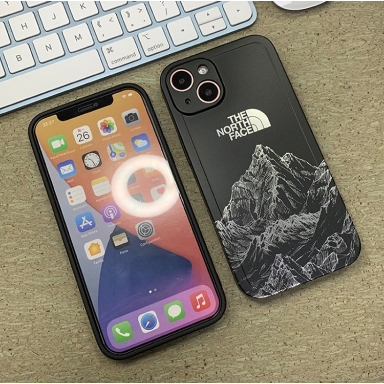 ブランド The North Face アイフォン13/13pro/13pro max保護カバー 個性 フィット 着脱便利 ザノースフェイス iphone12Pro/12/12pro maxソフトケースおしゃれ 雪山柄 メッキ加工 iphone11pro/11pro max/11カバー 流行り 手入れ安い 傷防止 メンズ レディース