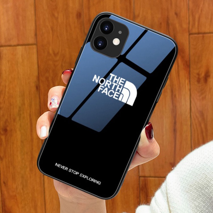 The North Face ブランド iPhone15/14+/13pro max/13proスマホケース 強化ガラス 耐衝撃 ザノースフェイスアイフォン13mini/13カバー 定番ロゴ付き 流行り IPHONE12pro max/12pro/12ケース 手入れ簡単 おしゃれ iphone11pro max/11pro/11カバー 個性 メンズ レディース