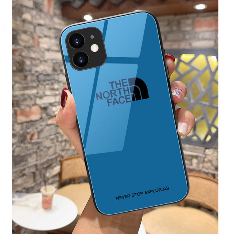The North Face ブランド iPhone15/14+/13pro max/13proスマホケース 強化ガラス 耐衝撃 ザノースフェイスアイフォン13mini/13カバー 定番ロゴ付き 流行り IPHONE12pro max/12pro/12ケース 手入れ簡単 おしゃれ iphone11pro max/11pro/11カバー 個性 メンズ レディース